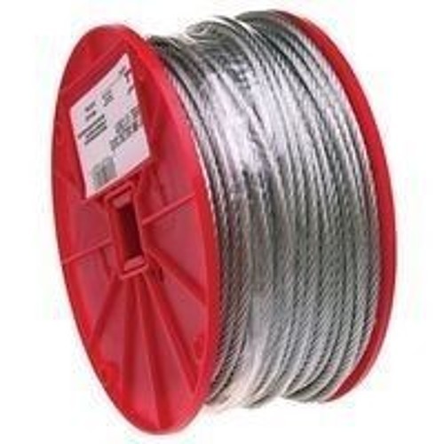 Indusco 7220015 Aircraft Cable, 5/32 in Cable, 100 ft Length, Galvanized Steel