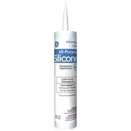 Silicone Sealant, 10 oz, Composition: Caulk, Clear