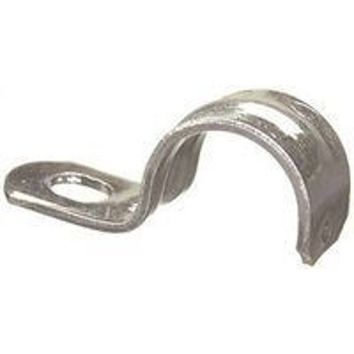 Conduit Strap, 1-Hole, 3/4 in, For Use With: Emt Conduit, Steel, Galvanized