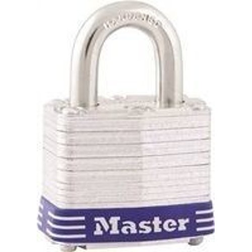 Security Padlock, 4-Pin Tumbler, Steel Body, 5/8 in Shackle Dia, 3/4 in Shackle Height, 1-1/2 in Body Width