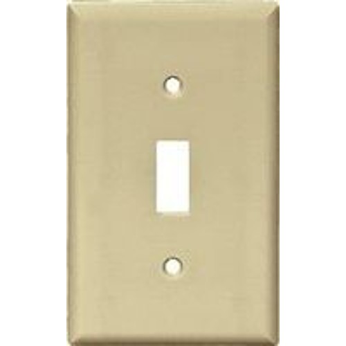 Switch Plate, 1-Gang, 4-1/2 in Height, 2-3/4 in Width, Nylon, Ivory Field