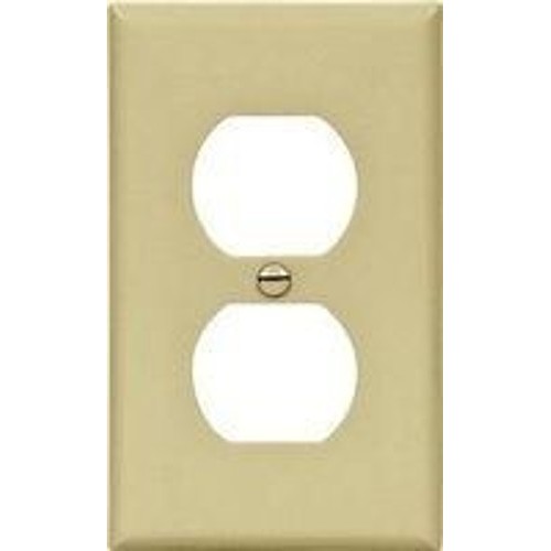 Receptacle Plate, Duplex, 1 Gangs, 2-3/4 x 4-1/2 in, Ivory