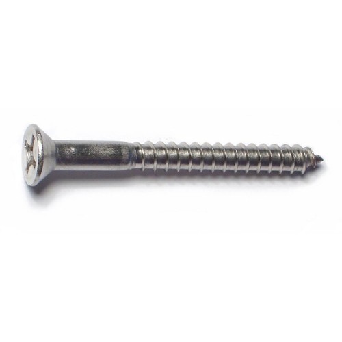 C & R Plating Corporation 12N75OXF/BZ Wood Screw, Imperial, #12 Thread, 3/4 in L, Flat Phillips Head, Zinc Plated