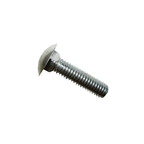 Aluminum Fastener Carriage Bolt, Measurement System: Imperial, 5/16-18, 2-1/2 in Length Under Head, Aluminum