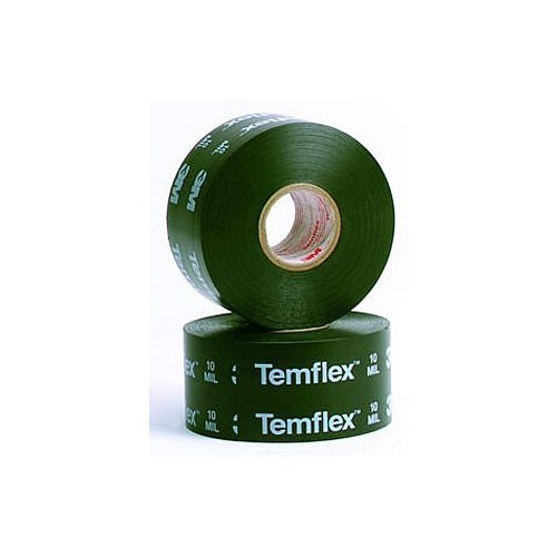 3M™ Temflex™ 1100 Electrical Tape, 10 mil Thickness, Rubber Resin Adhesive, PVC Backing, Black
