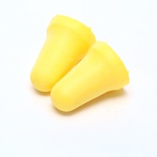 3M™ 247-312-1208 Ear Plug, 28 dB Noise Reduction Rating, Bell, Uncorded Design, Universal, Yellow Plug, Uncorded Cord