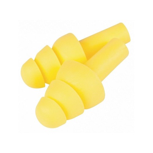 3M™ 340-4003 Ear Plug, 25 dB Noise Reduction Rating, Flanged, Specifications Met: CSA Class AL, Disposable/Reusable: Reusable, Compact, Regular, Yellow Plug