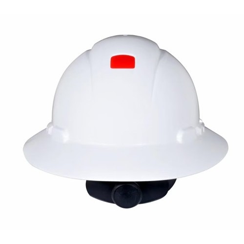 3M H-801V-UV Hard Hat, White, Full Brim, 4 pt Ratchet, 6 5/8 - 7 3/4 in Size