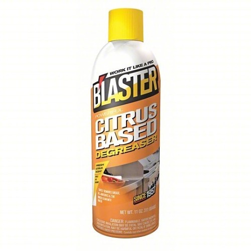 BLASTER Cleaner/Degreaser: Citrus-Based Solvent, Aerosol Spray Can, 11 oz Container Size