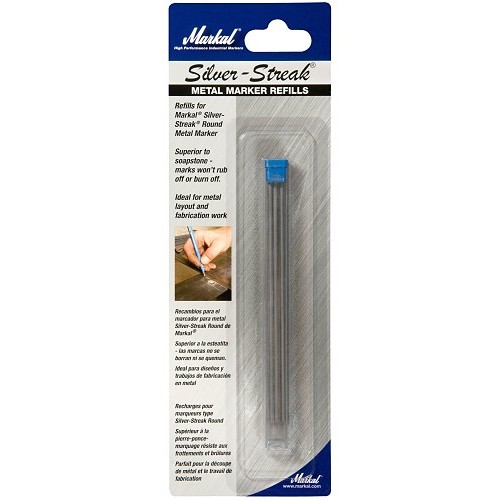 LA-CO Industries Markal® 96007 Refill, Silver Streak Pencil, 6/Pack