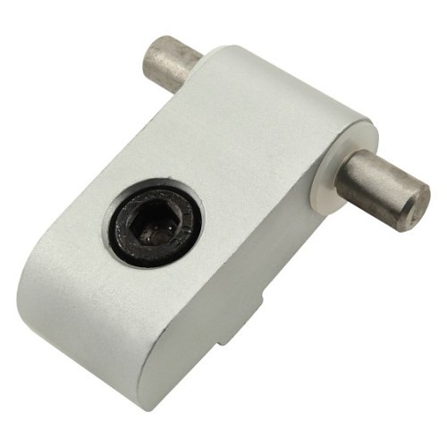 Door Hinge, Standard Lift-Off, 15 lb Capacity, Aluminum, Anodize, 1.655 in Overall Height, 1.47 in Overall Width, Clear