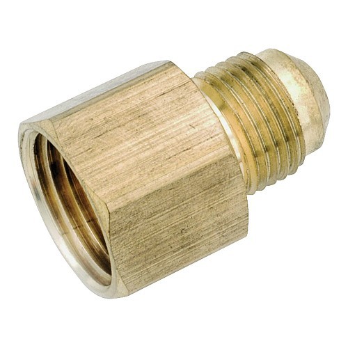 AMC® 754046-0406 Coupling, 45 deg, Coupling, 1/4 x 3/8 in Nominal, Flare x FIP, Brass