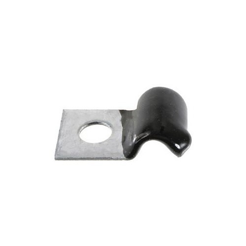 Approved Vendor A10609 Tube Clamp, 1/4 in Tube, Steel w/ Black Vinyl, Galvanized