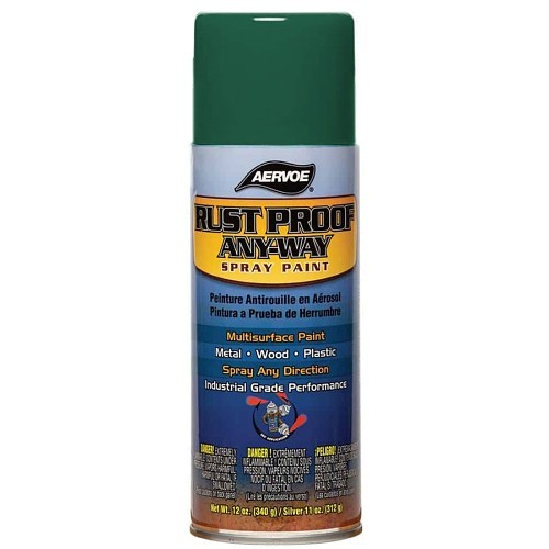 Aervoe® 157 Any-Way Spray Paint, 12 oz Container, John Deere Green, 11 to 22 sq-ft Coverage, 72 hr Curing