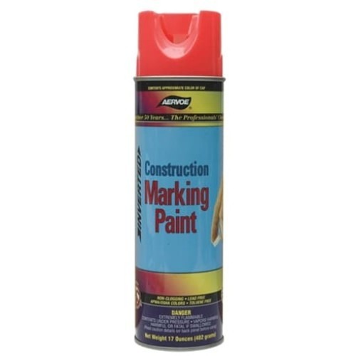 Aervoe® 256 Marking Paint, 17 oz Container, Red, 548 linear ft Coverage, 8 hr Curing