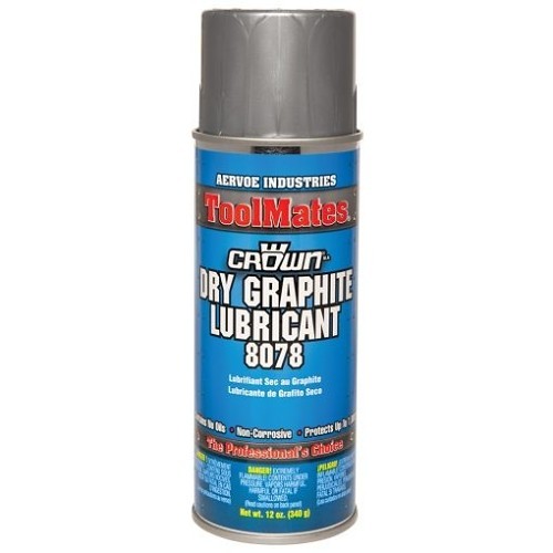 Aervoe® 8078 Dry Graphite Lubricant, 14 oz, Aerosol Can, Black, 0.72 Specific Gravity