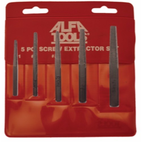 Alfa USA® SE61736 Screw Extractor Set, 6 Piece, Straight Flute