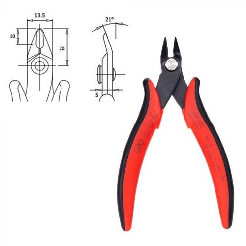 American Hakko Products CHP-170 Micro Cutter, 16 AWG, Flush Cut Type, Carbon Steel Jaw, Material Application: Copper and Soft Wire