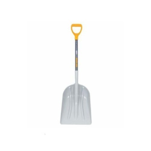 Ames® True Temper® 027-2604300 Scoop Shovel, 28 in Handle Length, 18 in Blade Length, 14.37 in Blade Width, Poly Blade, Hardwood, Steel Handle