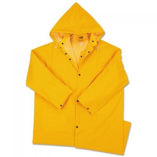 Anchor® ORS® 101-9010-M Rain Coat, Medium, Yellow, Polyester/PVC, Detachable Hood