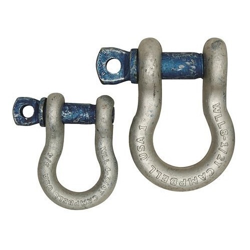 Apex® Campbell® 5410535 Anchor Shackle, 0.75 ton, 5/16 in, 3/8 in Pin Dia, Screw Pin, Galvanized