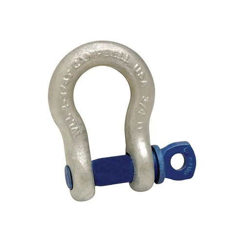 Apex® Campbell® 5411835 Anchor Shackle, 9.5 ton, 1-1/8 in, 1-1/4 in Pin Dia, Screw Pin, Galvanized