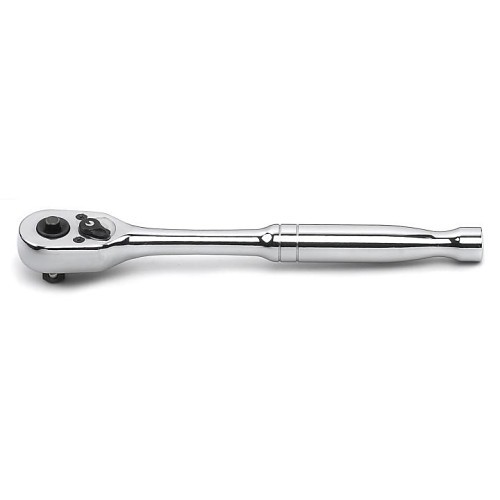 Apex® GEARWRENCH® 81218 Ratcheting Socket Wrench, Metric, 3/8 in Drive, Teardrop Head Shape, 7.87 in Overall Length, Alloy Steel, Full Polish Chrome, Specifications Met: ASME B1007.10, ANSI, Quick Release Head, Reversible