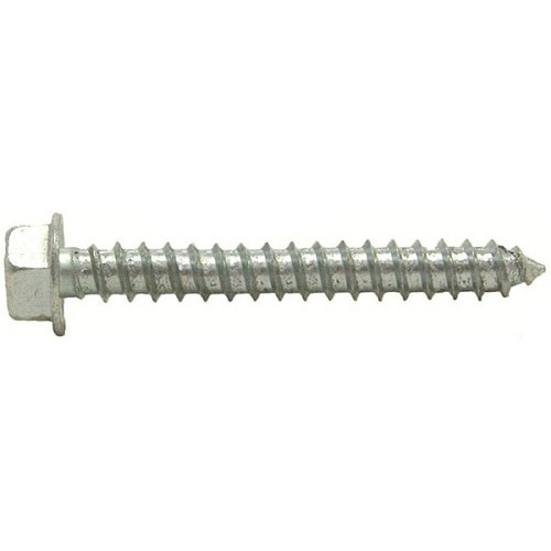 696480 Self-Tapping Screw, Imperial, #12-11 Diameter - Thread Size, 1/2 in L, Hex Washer Head, Slotted Drive, Zinc Plated Finish