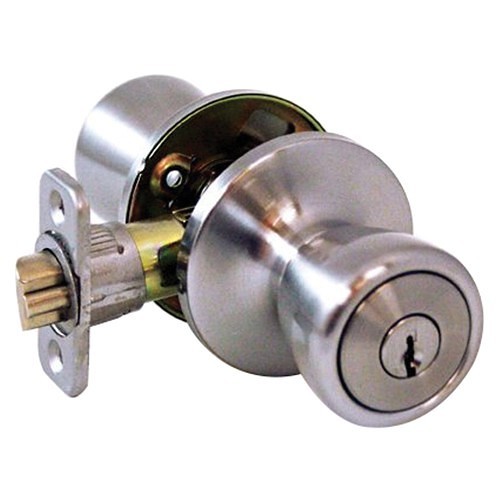 Atlas 1731604 Entry Door Lock, 2-3/8 to 2-3/4 in Backset, Satin Chrome