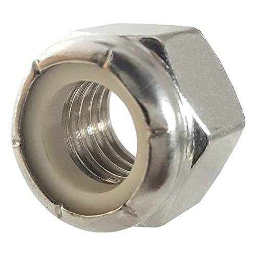 Aztech 37CFN-NZ Lock Nut, Imperial, 3/8-16 in, Nylon, Zinc Plated