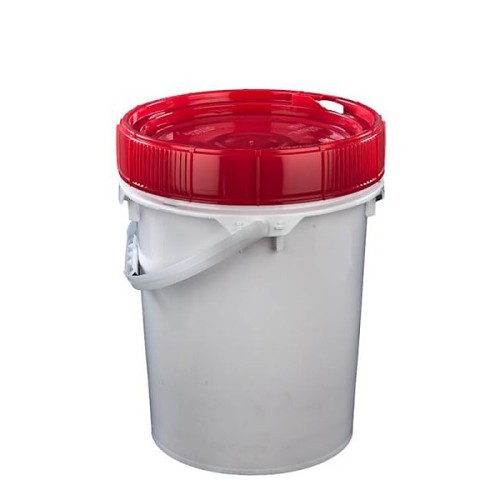 New Generation Pail, Round, 5 gal, 11-1/4 in Dia, HDPE, Red/White