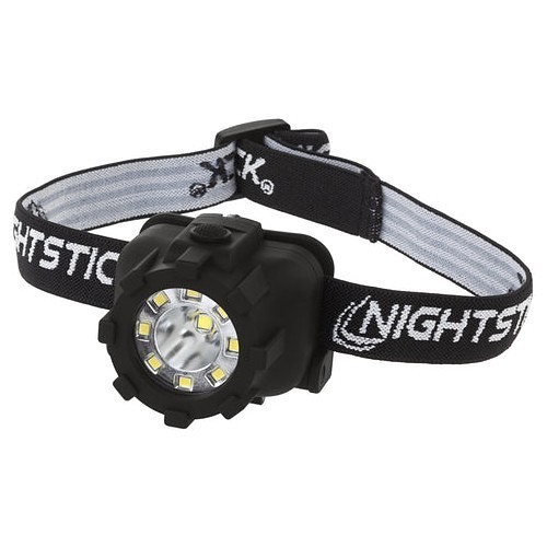 Bayco® NightStick® NSP-4604B Dual LED Headlamp, Led Bulb, Engineered Polymer Housing, 100/45/90 Lumens, 12 Bulbs, Black