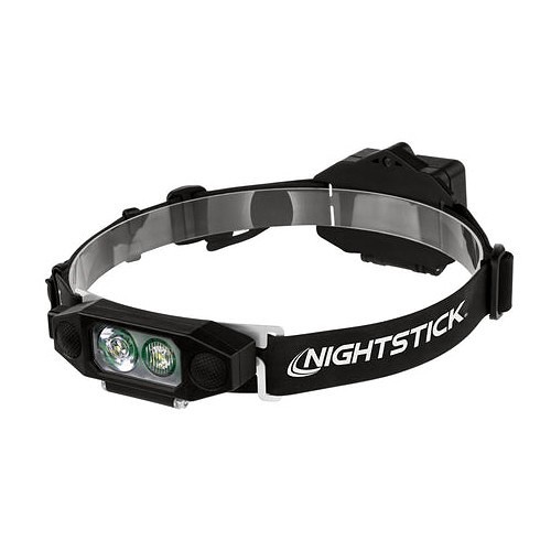 Bayco® NightStick® NSP-4616B Dual LED Headlamp, Led Bulb, Engineered Polymer Housing, 250/125/450 Lumens, 12 Bulbs, Black