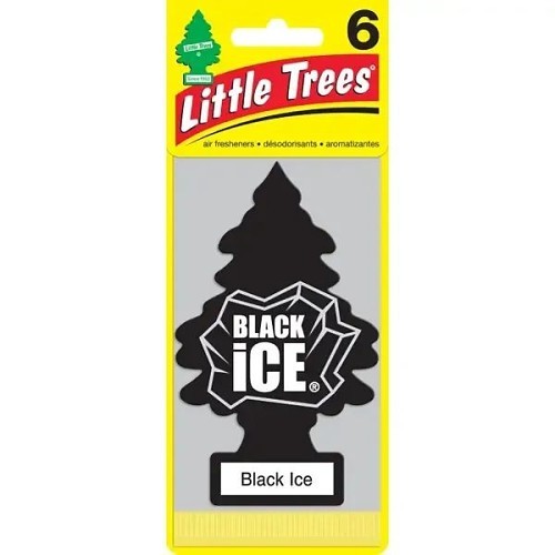 Black Ice U6P-60155 Automotive Air Freshener, Pack, Black Ice, Black, Solid