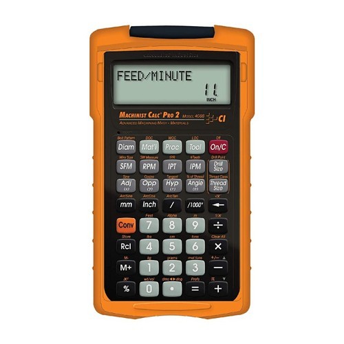 CALCULATED INDUSTRIES® 4088 Calculator, Pro 2 Advanced Machining, Larger 2-Line LCD, Rubber and plastic, Black