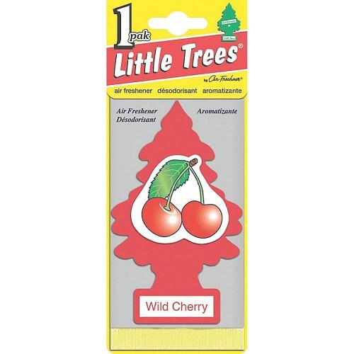 CAR-FRESHNER Little Trees® U1P10311 Air Freshener, Wild Cherry, Red