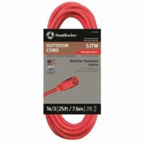 CCI® 02407 SJTW Extension Cord With Lighted End, 15 A/125 VAC, 14/3 AWG, 25 ft L Cord