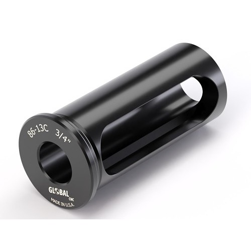 CNC Products 86-13C 1" Tool Holder Bushing, Black Oxide, 1-Slot, 3 in Length of Slot, 3-3/8 in Length Under Head