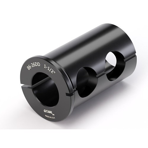 CNC Products 86-26DD 2" Tool Holder Bushing, Black Oxide, 2-Slots, 1-1/4 in Length of Slot, 4 in Length Under Head