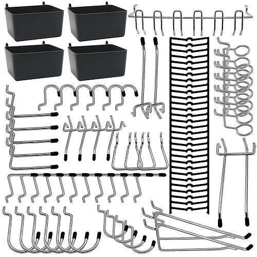 Calax C01222 Pegboard Hook Assortment, Metal, 85 Piece