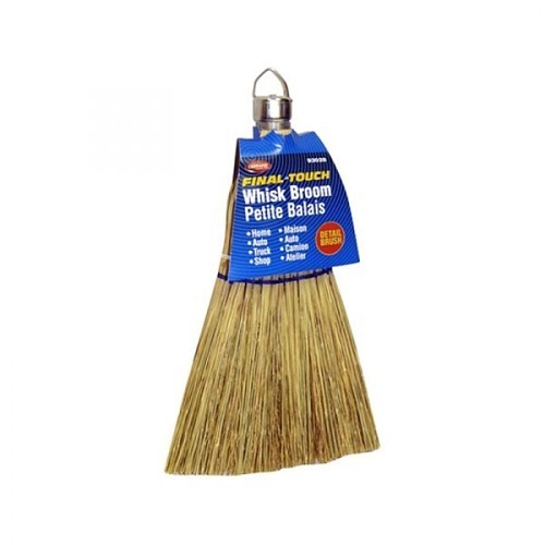 Carrand 93028 Whisk Broom with Label, Natural Fiber Bristle, 10 in Width