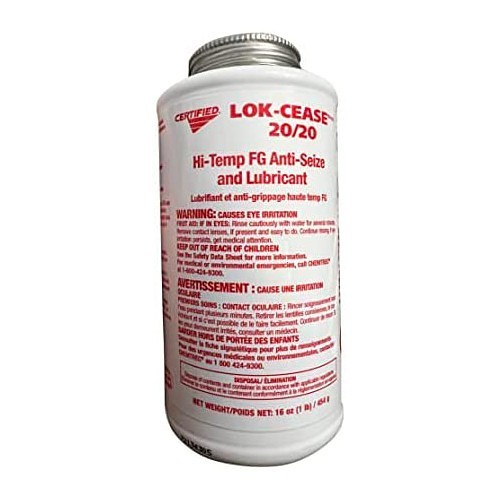 Certified Safety CL12076463 Anti-Seize Lubricant, Brush Top or Aerosol Can, Grease, White, 1.07 Specific Gravity