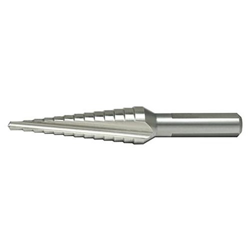 Irwin® Unibit® 10232 Self-Starting Step Drill Bit, 3/16 in Dia Min Hole, 1/2 in Dia Max Hole, 6 Steps, HSS, 6 Hole Sizes, 1/4 in Shank