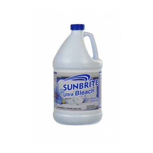 Champion Packaging Sunbrite SB110020 Disinfecting Bleach, 128 oz, Liquid, Clear to Yellow