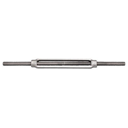 Chicago Hardware 04184 3 Turnbuckle, Stub/Stub End/End, 1-1/8 in Thread Dia, Working Load: 11500 lb, 6 in Take Up