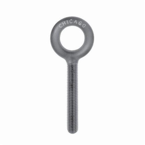 Chicago Hardware 11751 7 Plain Pattern Threaded Machinery Eye Bolt, 3/4-10, 3 in L Shank, Heat Treated Drop Forged Steel, Self-Colored