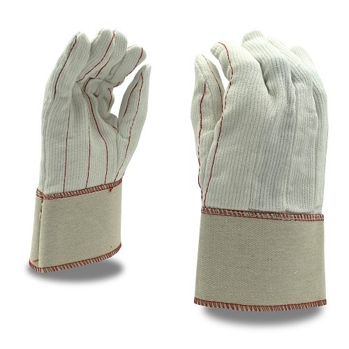 Cordova 2435SC General Purpose Work Gloves, Canvas, Corded, Double Glove, Large, #9, Quilted Palm, Safety Cuff