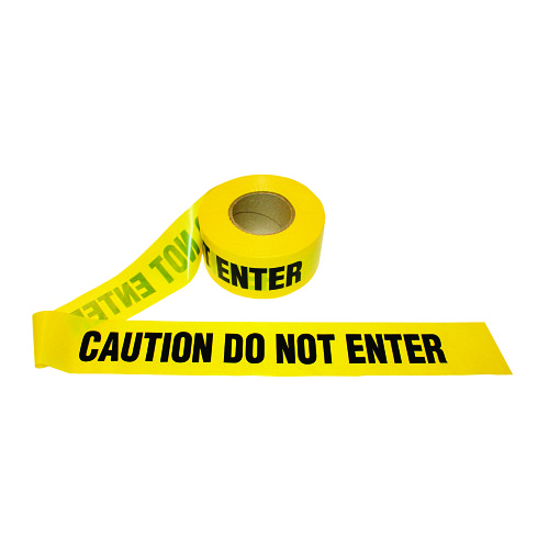 Cordova 346301381 Barricade Tape, Yellow, 1000 ft Length, 3 in Width, CAUTION DO NOT ENTER (Black) Legend, PVC
