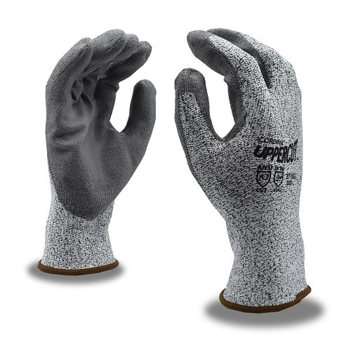 Cordova 3710GL Hand Protection Gloves, Large, #9, PU Coating, HPPE, Resists: Abrasion, Cut, A3 ANSI Cut-Resistance Level, Gray