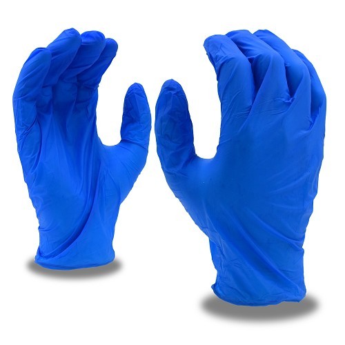 Cordova 4098L Disposable Gloves, Large, #9, Nitrile, Cobalt Blue, 9.6 in Length, 2 mil Thickness, Nitrile Palm